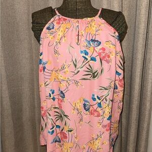 New York & Company Floral Pink Women's Top